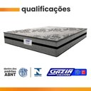 Ver imagem 6 de Cama Box Casal King Colchão Gazin com Molas Ensacadas Rubi Suede Preto/Cinza