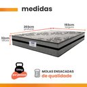Ver imagem 4 de Cama Box Casal King Colchão Gazin com Molas Ensacadas Rubi Suede Preto/Cinza