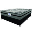 Ver imagem 1 de Cama Box Casal King Colchão Gazin com Molas Ensacadas Rubi Suede Preto/cinza