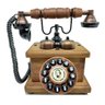 Telefone Vintage de Madeira Novo em Estilo Antigo - 3