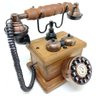 Telefone Vintage de Madeira Novo em Estilo Antigo - 2