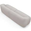 Ver imagem 5 de Sofá 3 Lugares Curvo Orgânico com 02 Poltronas Living 250cm Barolo L06 Bouclê Cinza