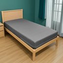 Ver imagem 1 de Capa Colchão Solteiro Impermeável Hospitalar com Zíper - Cinza 78x188x20cm