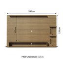 Ver imagem 5 de Painel para Tv até 60 Polegadas Madesa Alfa com Prateleiras e Nichos - Rustic