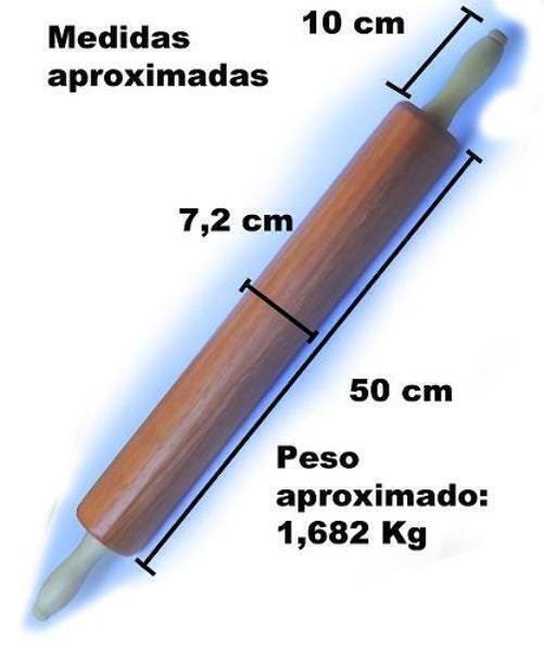 Rolo De Massa Móvel 50 X 7 Cm Madeira Maciça - 4