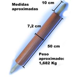 Rolo De Massa Móvel 50 X 7 Cm Madeira Maciça - 4