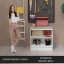 Ver imagem 6 de Balcão Multiuso 80cm 2 Portas Branco/Cinza Agata Madesa Branco/Cinza