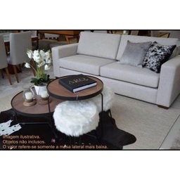 Mesa Lateral Kevin Baixa Castanho Bronze 61 Cm (larg) - 42034 - 5