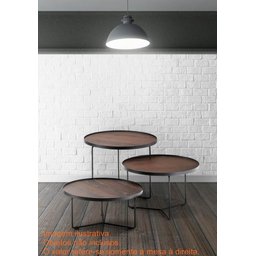Mesa Lateral Kevin Baixa Castanho Bronze 61 Cm (larg) - 42034 - 3