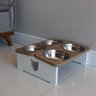Comedouro Elevado Quadruplo Gato Pet Mdf - Inox - 5