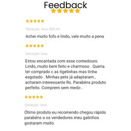 Comedouro Elevado Quadruplo Gato Pet Mdf - Inox - 6