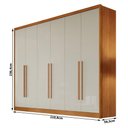 Ver imagem 2 de Guarda Roupa Casal New Messina 6 Portas 8 Gavetas Cinamomo Fendi - Novo Horizonte