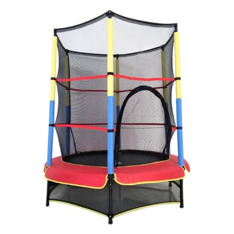 Cama Elástica Pequena Play & Fun Colorida 1,38mx1,63m Play&fun
