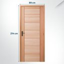 Ver imagem 3 de Kit Porta Pronta Maciça de Eucalipto 214x89x14cm PM58 Quartier Abertura Direita Cruzeiro Portas