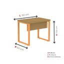 Ver imagem 4 de Escrivaninha Mesa Escritório P25 90cm Samba e Laranja Picasso Marrom
