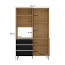 Ver imagem 4 de Cozinha Compacta Kit Livia 120 cm Amendoa com Preto AJL Móveis