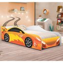 Ver imagem 1 de Cama Carro Menino Laranja Solteiro Com Colchão