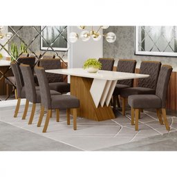 Mesa Henn Epic 200cm com 8 Cadeiras Carina - 1