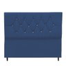 Cabeceira Estofada Cama Box Casal 140 Cm Suede Dubai Azul Marinho - 2