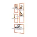 Ver imagem 2 de Conjunto 5 Prateleiras Industrial Branco/cobre - Pleno