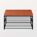 Ver imagem 3 de Sapateira Assento Banco Organizador 2 Andares Hall Entrada:caramelo