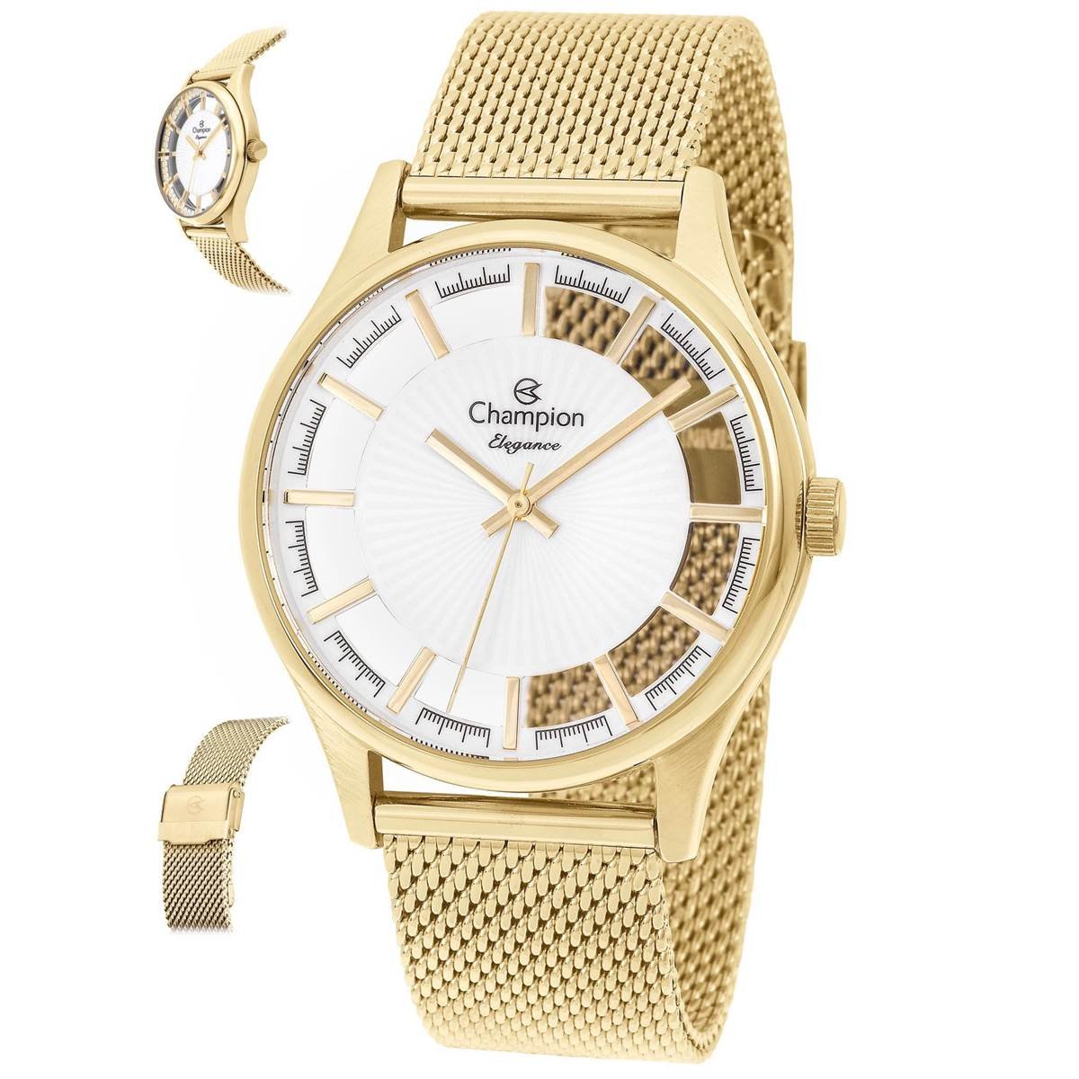 Relógio Champion Feminino Ref: Cn20908h Fashion Dourado - 1