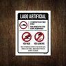 Placa Regras Normas Uso Lago Artificial 36x46 - 1