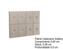 Ver imagem 2 de Painel Cama Box Botão Solteiro 0,90 Elegance Cor Bege/Areia
