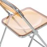 Kit 8 cadeiras jantar design dobrável cristal acrílico transparente Italia - 7