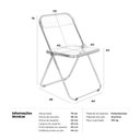 Ver mais imagens de Kit 8 cadeiras jantar design dobrável cristal acrílico transparente Italia