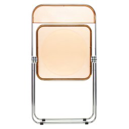 Kit 8 cadeiras jantar design dobrável cristal acrílico transparente Italia - 6