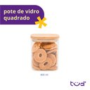 Ver imagem 3 de Pote de Vidro 800ml com Tampa de Bambu Hermético Quadrado - Tüd