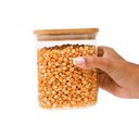 Ver imagem 2 de Pote de Vidro 800ml com Tampa de Bambu Hermético Quadrado - Tüd