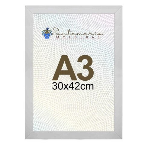Moldura Porta Retrato A3 30x42 Branco