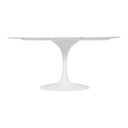 Ver imagem 3 de Mesa Saarinen Oval Carrara 180x100cm - Base Branca