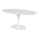 Ver imagem 1 de Mesa Saarinen Oval Carrara 180x100cm - Base Branca