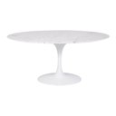 Ver imagem 2 de Mesa Saarinen Oval Carrara 180x100cm - Base Branca