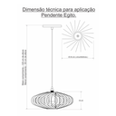 Ver imagem 2 de Pendente Egito, Luminária de Teto Cozinha e Sala, Lustre Gota Rústico em Madeira MDF (44x18cm) Vária