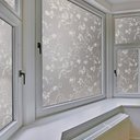 Ver imagem 3 de Pelicula Adesivo Eletrostatica Vidro Jateado Galhos e Flores