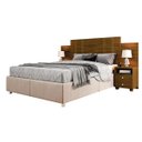 Ver imagem 1 de Cabeceira com Mesas de Cabeceira Messina Flex Rovere