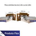 Ver imagem 2 de Cabeceira com Mesas de Cabeceira Messina Flex Rovere
