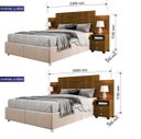 Ver imagem 3 de Cabeceira com Mesas de Cabeceira Messina Flex Rovere