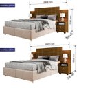 Ver imagem 3 de Cabeceira com Mesas de Cabeceira Messina Flex Rovere