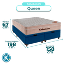 Ver imagem 2 de Cama Box Bau Blindado Queen + Colchão Molas Ensacadas Airtech Ortobom