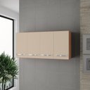 Ver imagem 6 de Armário Aéreo de Cozinha 120 Cm com 4 Portas Lara Savana / Off White