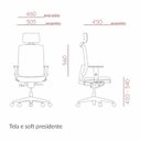 Ver imagem 2 de Cadeira Giratória Presidente Brizza com Apoio de Cabeça Vinho