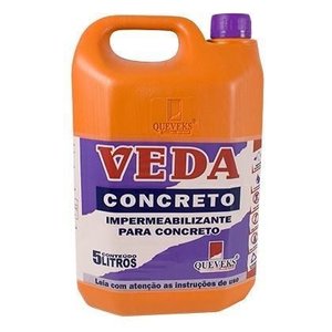 Veda Concreto 5lt Queveks Impermeabilizante Para Concreto