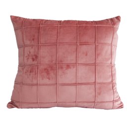 CAPA DE ALMOFADA DRAPEADA EM VELUDO ROSA ANTIGO Almofadas Estilo - 1
