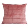 CAPA DE ALMOFADA DRAPEADA EM VELUDO ROSA ANTIGO Almofadas Estilo - 1