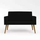 Ver imagem 2 de Sofá Namoradeira 2 Lugares - Balaqui Decor Cor:preto